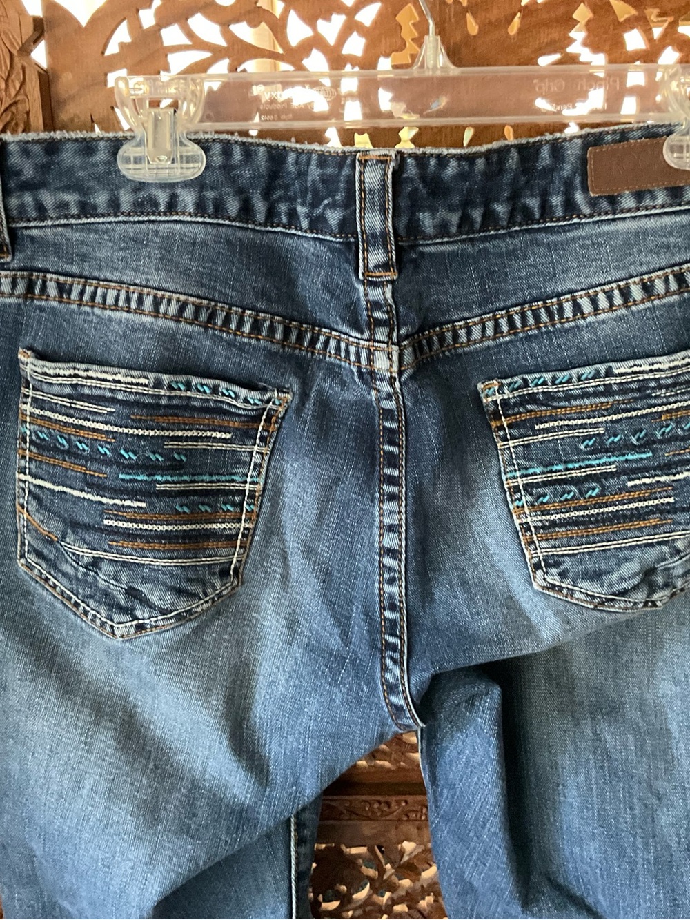 Rock & Roll Cowgirl Light & Dark Blue Denim Jeans